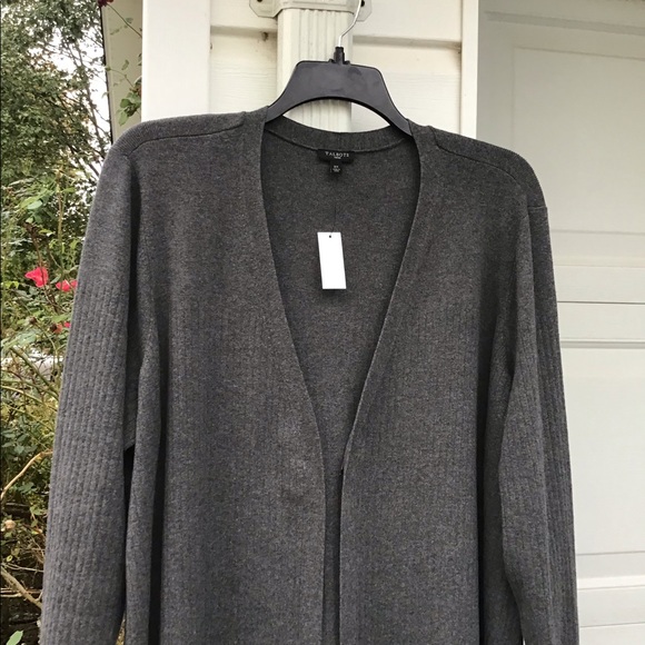 NWT Talbots Gorgeous Gray Long Cardigan Sweater - Picture 2 of 8